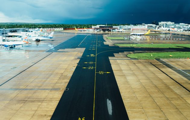 Airport Apron on a rainy day.